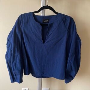 Rachel Comey dark blue pinstripe blouse top, size 0
